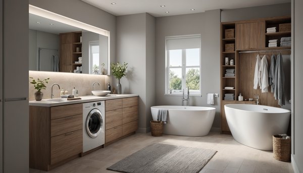 Comment intégrer une buanderie dans une salle de bain existante ?
